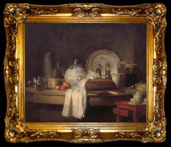framed  Jean Baptiste Simeon Chardin Housekeeper s kitchen table, ta009-2